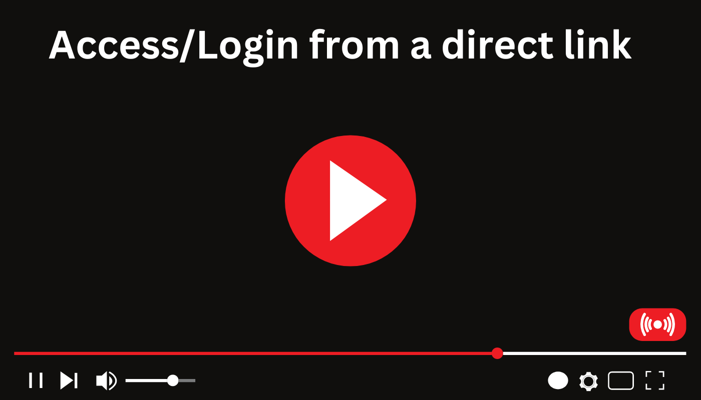 Access/Login from a direct link